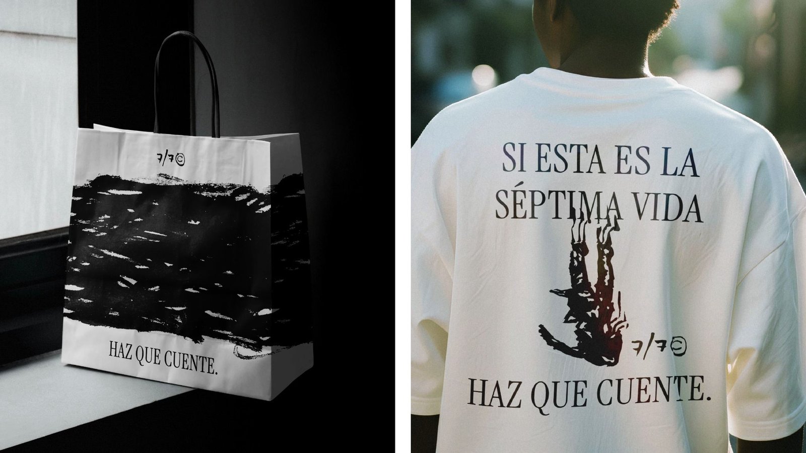 Siete de Siete editorial application with the brand manifesto and cat illustration.